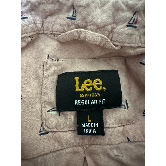 Lee Regular Fit Men's L Boat All Over Short Sleeve Shirt - Picture 3 of 5